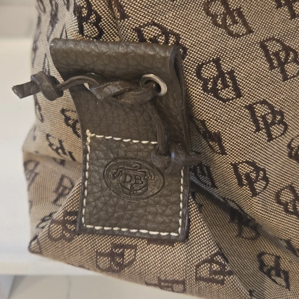 Vintage Y2K Dooney & Burker Brown Monogram Satchel Bag